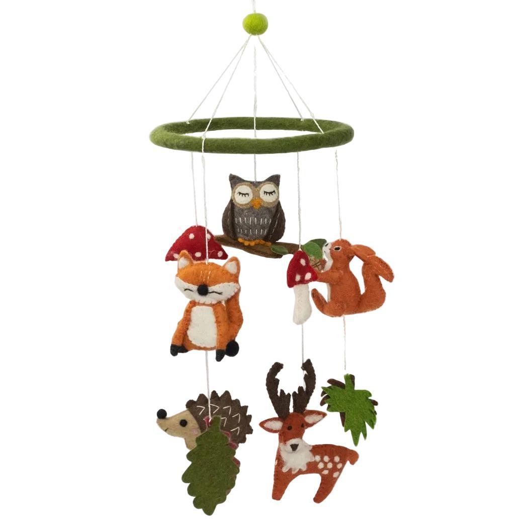 Felted Wool Mobiles from The Winding Road - Forest Creatures
